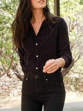 Frank & Eileen FRANK Black with White Dots, Corduroy Size Small